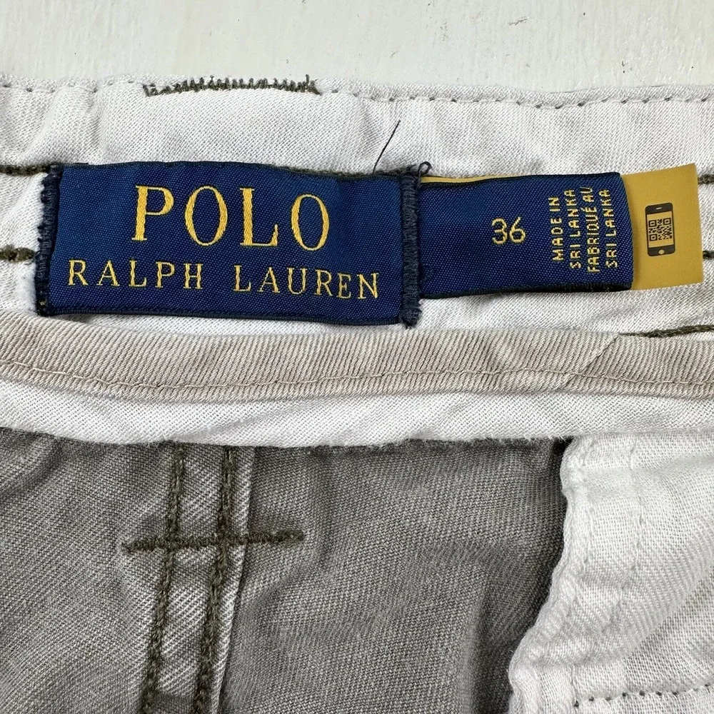Polo Ralph Lauren Men Actual 35 Cargo Shorts Gray Military Baggy Army Grunge Y2K